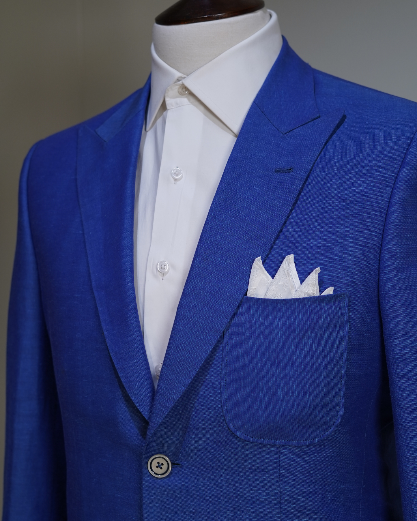 Blue Linen Bespoke Suit
