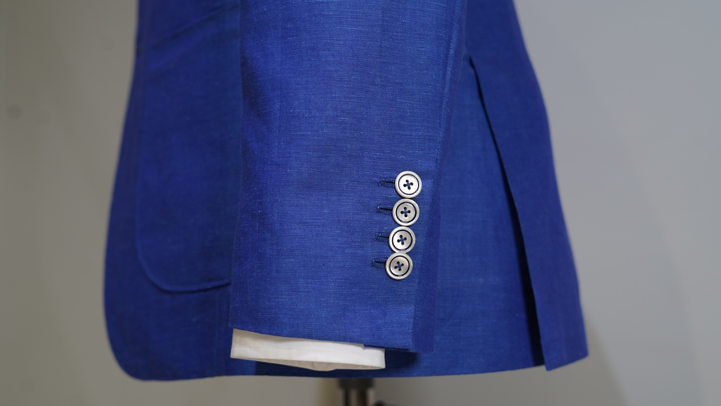Blue Linen Bespoke Suit