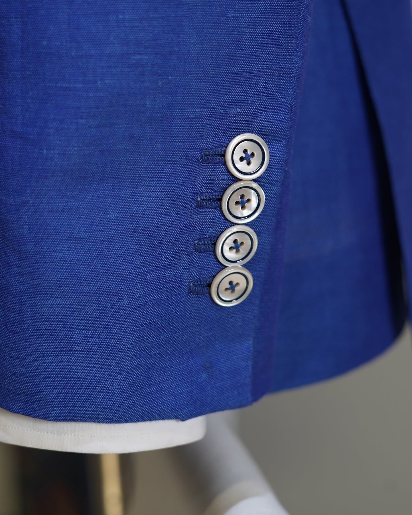 Blue Linen Bespoke Suit
