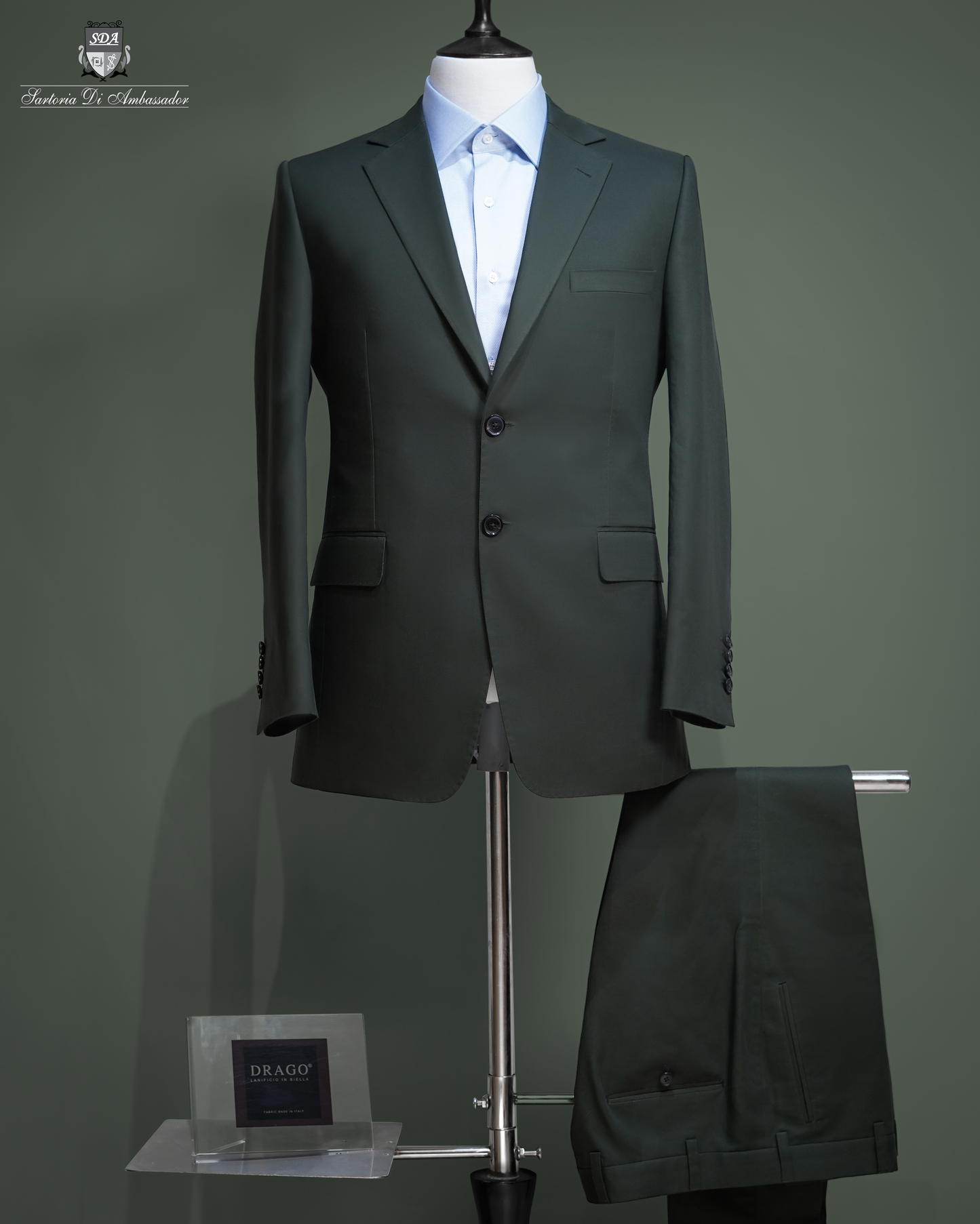 AS Olive Green Bespoke Suit