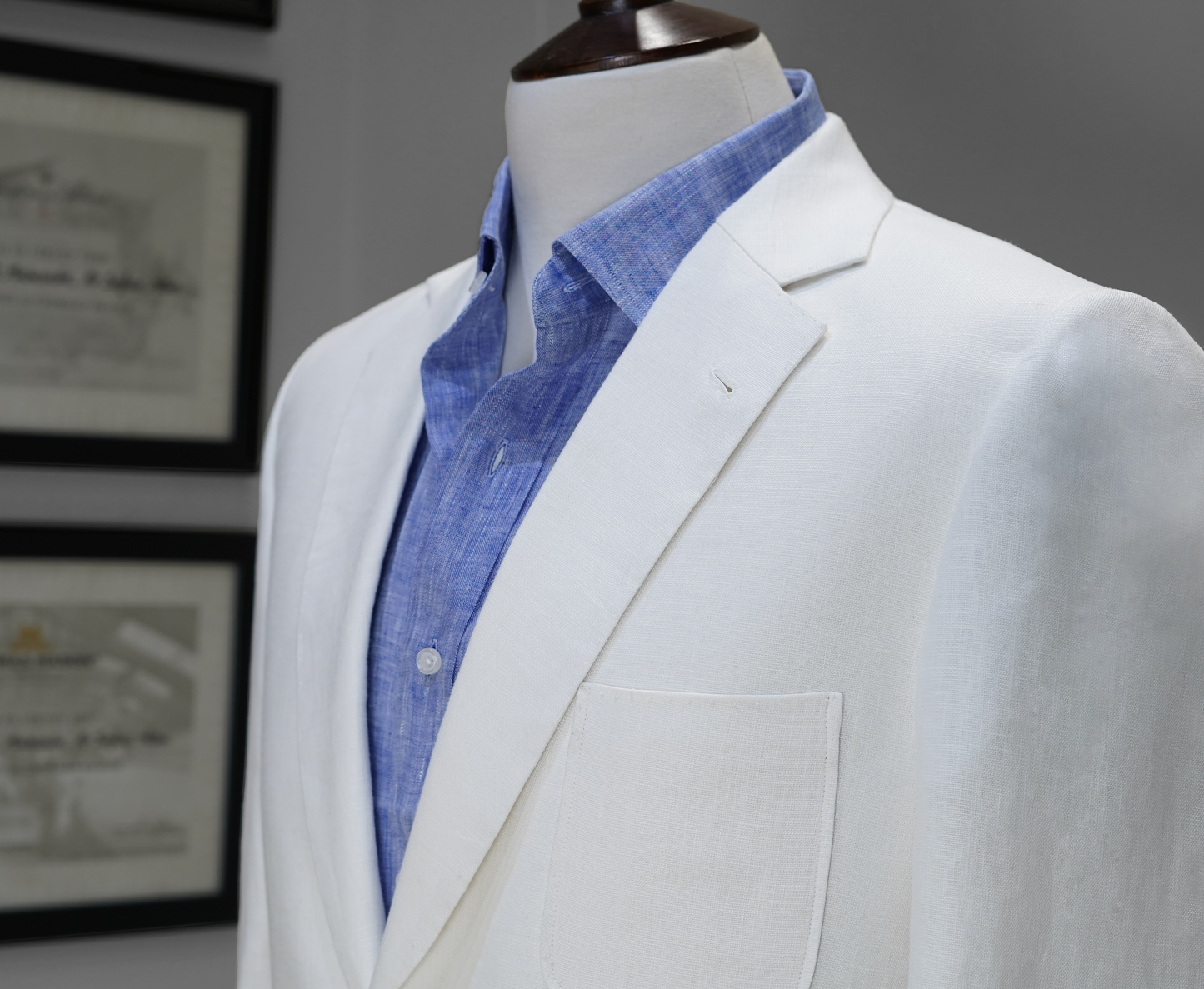 AS Linen Bespoke Suit | White