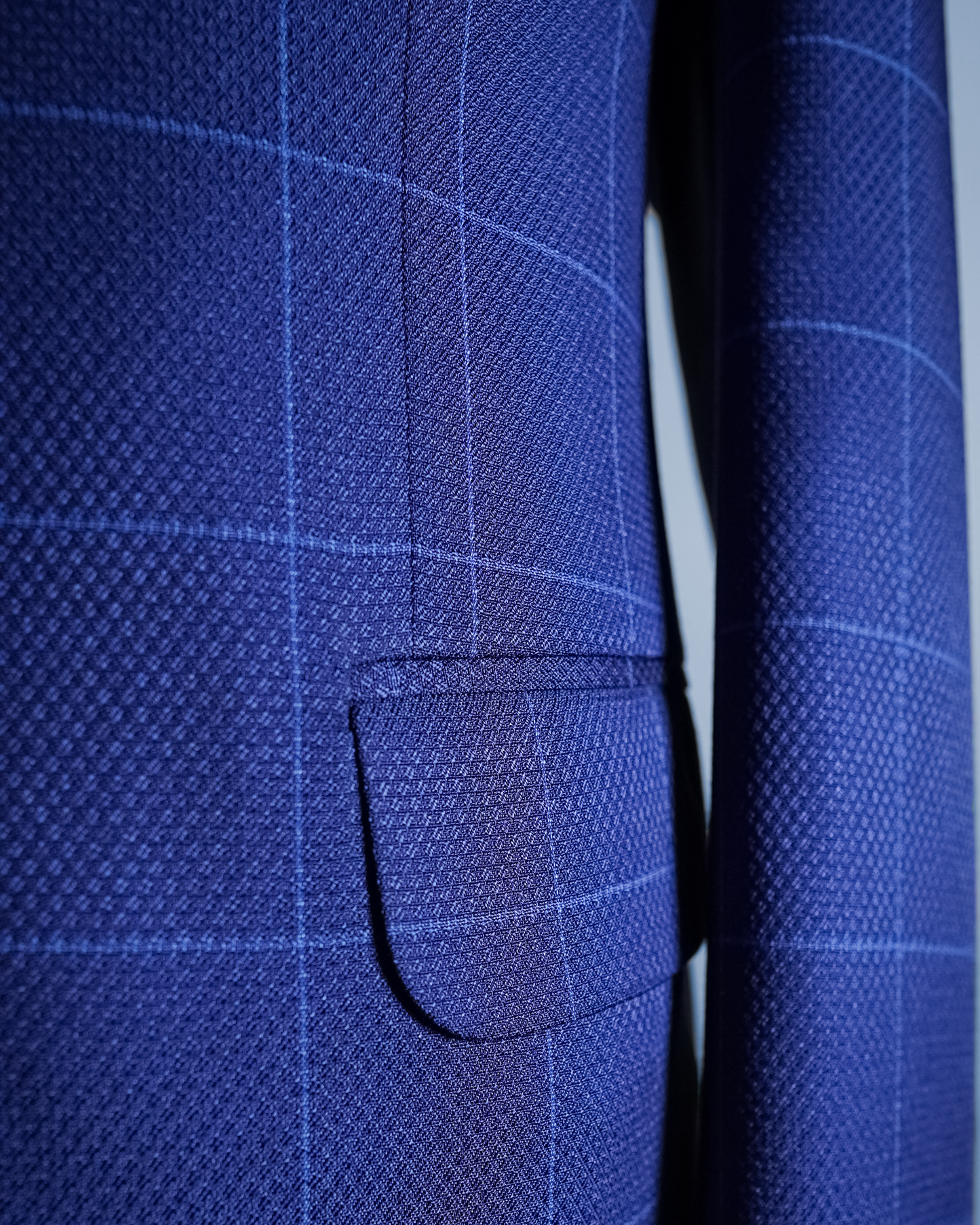 Blue Check Bespoke Suit