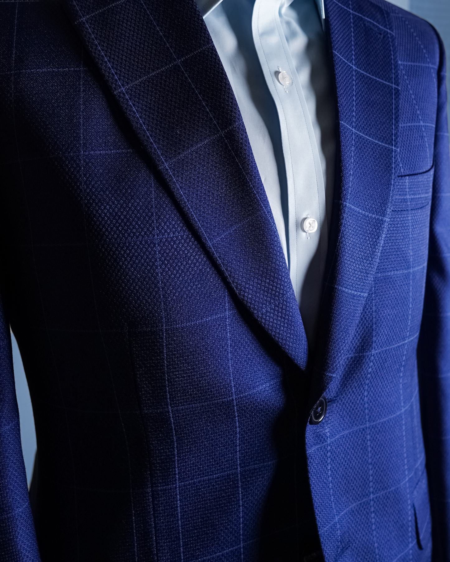 Blue Check Bespoke Suit