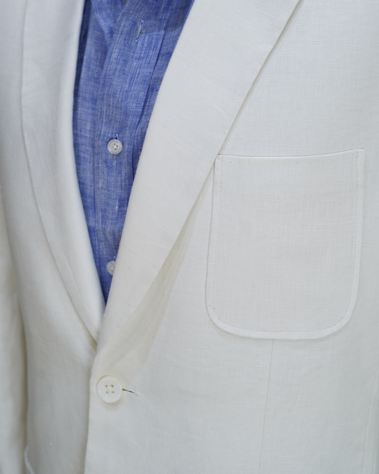 Linen Pearl White Suit