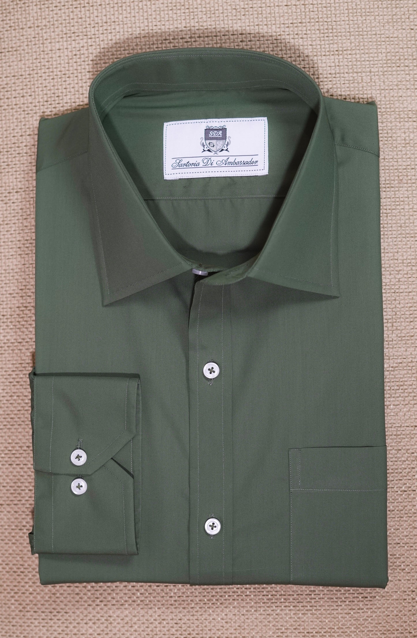 Olive Green Cotton Shirt