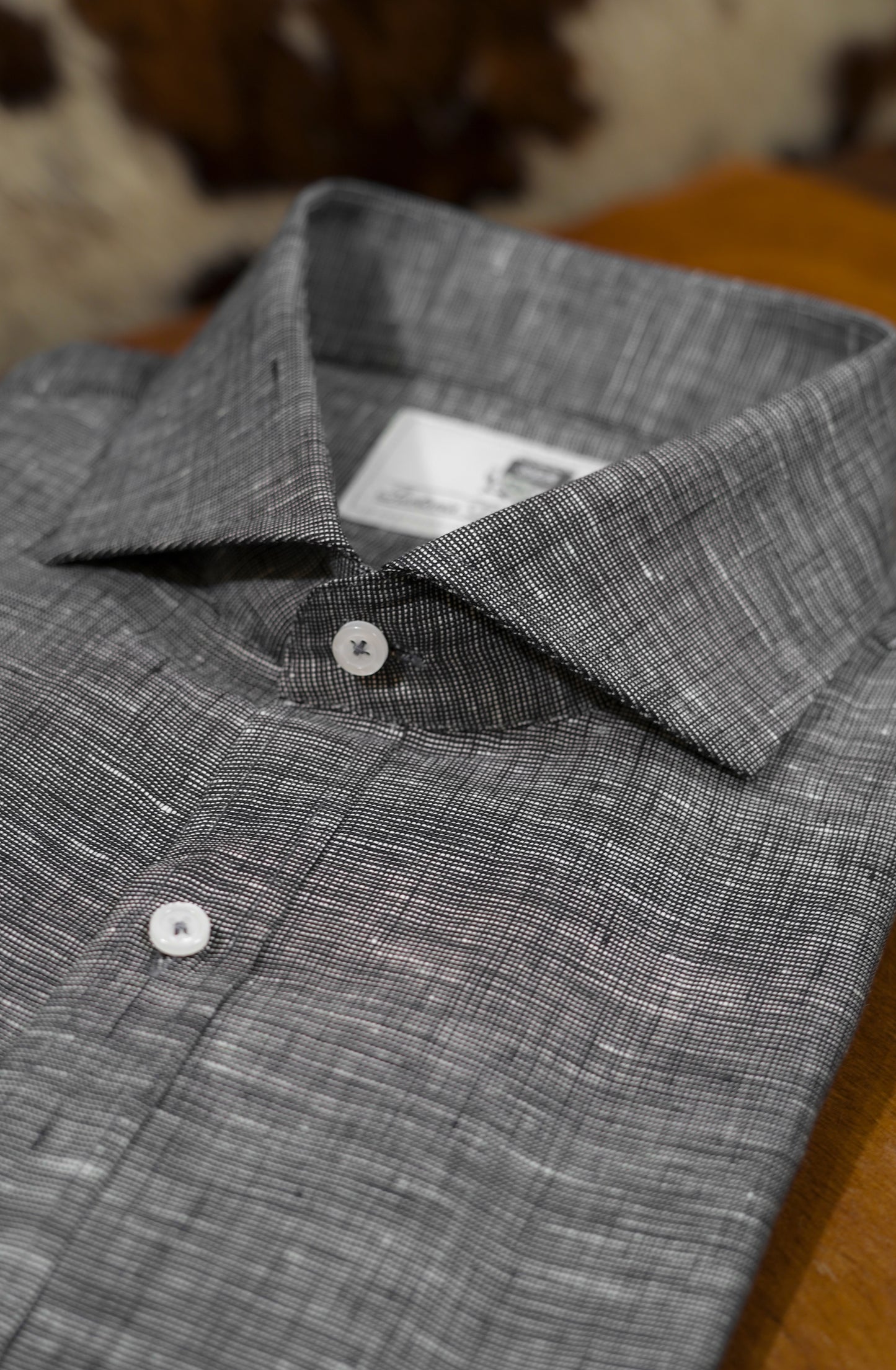 Bespoke Linen Shirt Grey