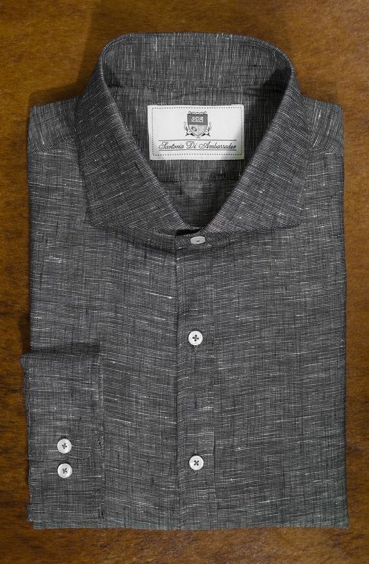 Bespoke Linen Shirt Grey